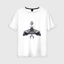 Женская футболка оверсайз Тату моль