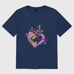 Женская футболка оверсайз Сердечный букет маме