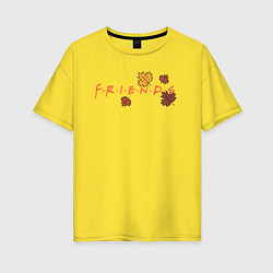Женская футболка оверсайз Logo Friends