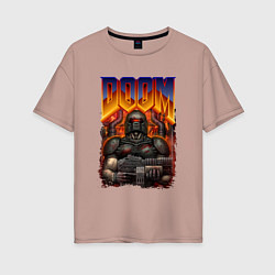 Женская футболка оверсайз DOOM 64