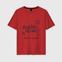 Футболка оверсайз женская Squid Game - Press Start, цвет: красный