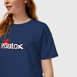 Футболка оверсайз женская Logo RobloX, цвет: тёмно-синий — фото 2
