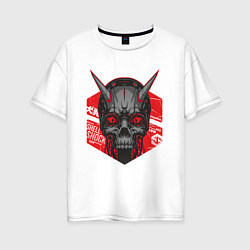 Женская футболка оверсайз SHLSHK Cyber Skull Collection