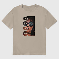 Футболка оверсайз женская ГАГА, цвет: миндальный