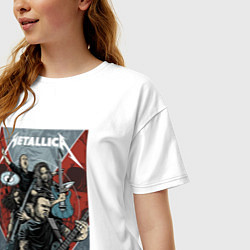 Футболка оверсайз женская Metallica - cool dudes!, цвет: белый — фото 2