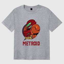Женская футболка оверсайз Самус Метроид