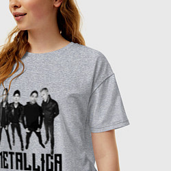 Футболка оверсайз женская Metallica - cool guys!, цвет: меланж — фото 2