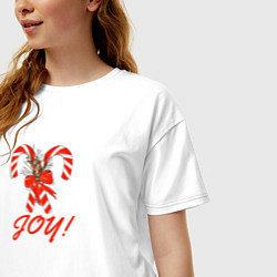 Футболка оверсайз женская New Years sweet Joy, цвет: белый — фото 2