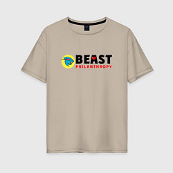 Женская футболка оверсайз Mr Beast Philanthropy