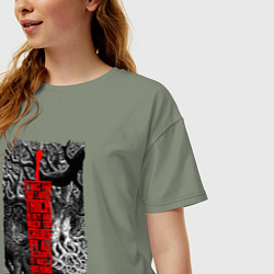 Футболка оверсайз женская BERSERK SWORD БЕРСЕРК МЕЧ, цвет: авокадо — фото 2