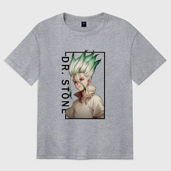 Футболка оверсайз женская Доктор Стоун Сенку Ишигами, цвет: меланж