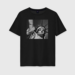 Женская футболка оверсайз Статуя Свободы в Америке