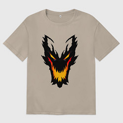 Футболка оверсайз женская ЛИЦО SHADOW FIEND DOTA2, цвет: миндальный