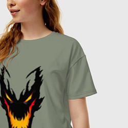 Футболка оверсайз женская ЛИЦО SHADOW FIEND DOTA2, цвет: авокадо — фото 2