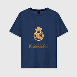 Футболка оверсайз женская Real Madrid Logo, цвет: тёмно-синий