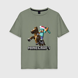 Женская футболка оверсайз MINECRAFT НОВЫЙ ГОД 2022 МАЙНКРАФТ