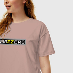 Футболка оверсайз женская Brazzers, цвет: пыльно-розовый — фото 2