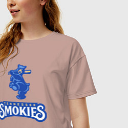 Футболка оверсайз женская Tennessee smokies - baseball team, цвет: пыльно-розовый — фото 2