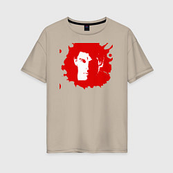 Женская футболка оверсайз Blood Dexter