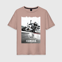 Женская футболка оверсайз YAMAHA на вираже