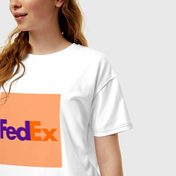 Футболка оверсайз женская Fed Ex, цвет: белый — фото 2