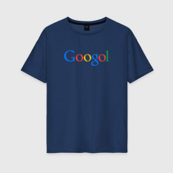 Футболка оверсайз женская Гоголь Googol, цвет: тёмно-синий