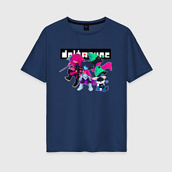 Женская футболка оверсайз DELTARUNE GAME HEROES