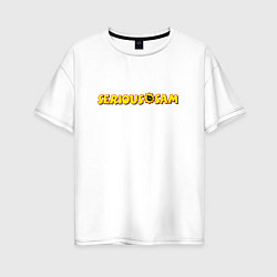 Женская футболка оверсайз Logo Serious Sam