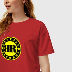 Футболка оверсайз женская 9 грамм: Logo Bustazz Records, цвет: красный — фото 2
