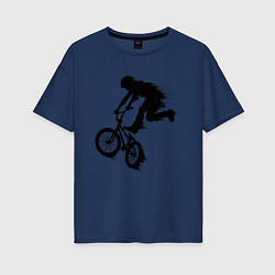 Женская футболка оверсайз ВЕЛОСПОРТ BMX Racing ВЕЛОСИПЕДИСТ
