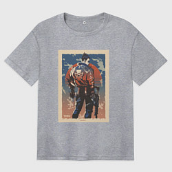 Футболка оверсайз женская Yoru art, цвет: меланж