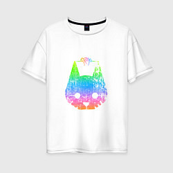 Футболка оверсайз женская Stray: Gradient, цвет: белый