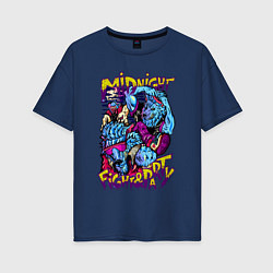 Женская футболка оверсайз Midnight fight & party!