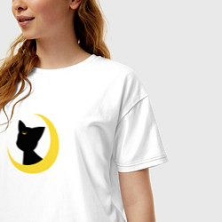 Футболка оверсайз женская Луна пара Артемиса, цвет: белый — фото 2