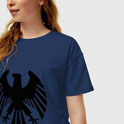 Футболка оверсайз женская Немецкий гербовый орёл, цвет: тёмно-синий — фото 2