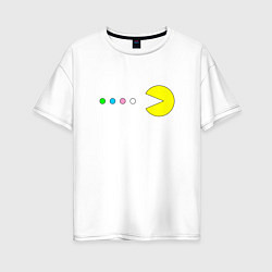 Футболка оверсайз женская Pac - man Для пары, цвет: белый