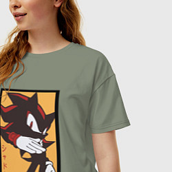 Футболка оверсайз женская Ёж Шэдоу 006, цвет: авокадо — фото 2