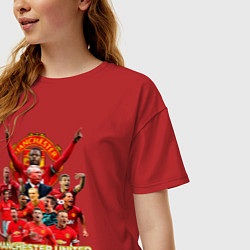 Футболка оверсайз женская Легенды Манчестера Manchester United Legends, цвет: красный — фото 2