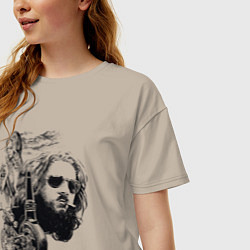 Футболка оверсайз женская Мечта и дух Свободы, цвет: миндальный — фото 2