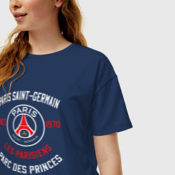 Футболка оверсайз женская PARIS SAINT - GERMAIN ПСЖ ФУТБОЛ, цвет: тёмно-синий — фото 2