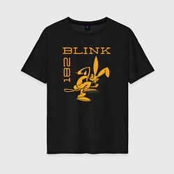 Женская футболка оверсайз Blink 182 Yellow Rabbit