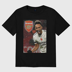 Футболка оверсайз женская Arsenal, Pierre-Emerick Aubameyang!, цвет: черный