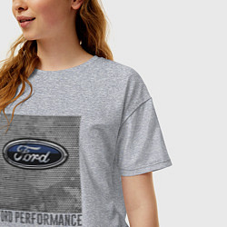 Футболка оверсайз женская Ford Performance, цвет: меланж — фото 2