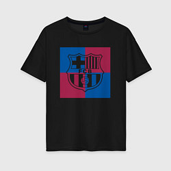Женская футболка оверсайз FC Barcelona Logo 2022