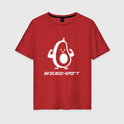Женская футболка оверсайз Авокадо спорт sport