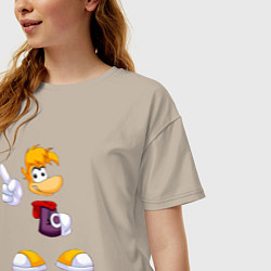 Футболка оверсайз женская Rayman Legends gamer, цвет: миндальный — фото 2