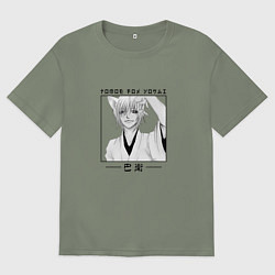 Футболка оверсайз женская Kamisama Hajimemashita, Томоэ лис ёкай, цвет: авокадо