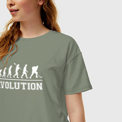 Футболка оверсайз женская HOCKEY EVOLUTION ХОККЕЙ ЭВОЛЮЦИЯ, цвет: авокадо — фото 2
