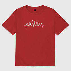 Футболка оверсайз женская Шахматы в моем пульсе, цвет: красный