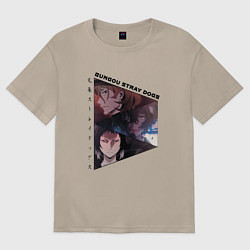 Женская футболка оверсайз Великий из бродячих псов, Дазай Осаму, Чуя Накахар